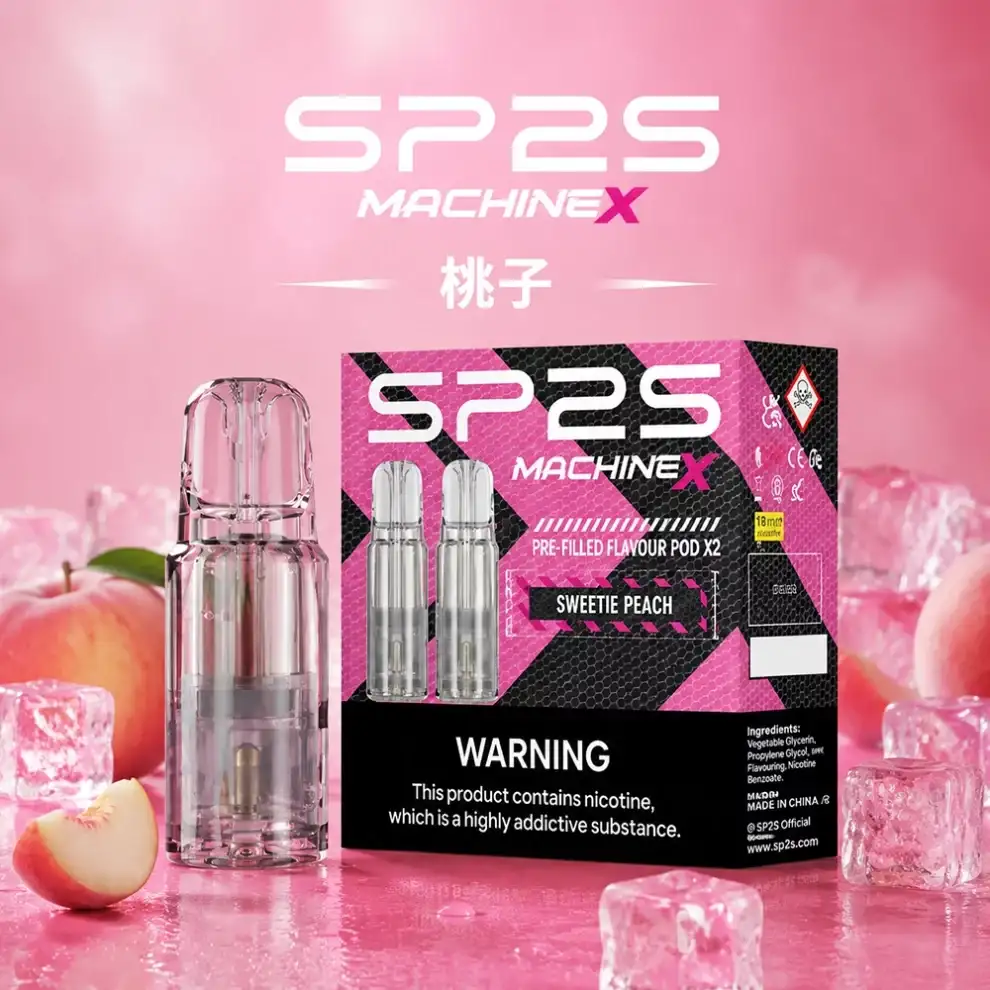 SP2S-MAX煙彈-桃子口味.webp SP2S MAX煙彈【桃子口味】4ml×2顆裝・適配MAX系列主機:圖片 1